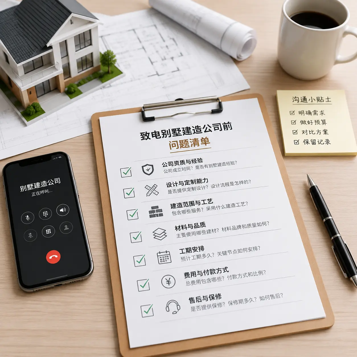 在黎平拨打别墅建造公司电话前的准备工作