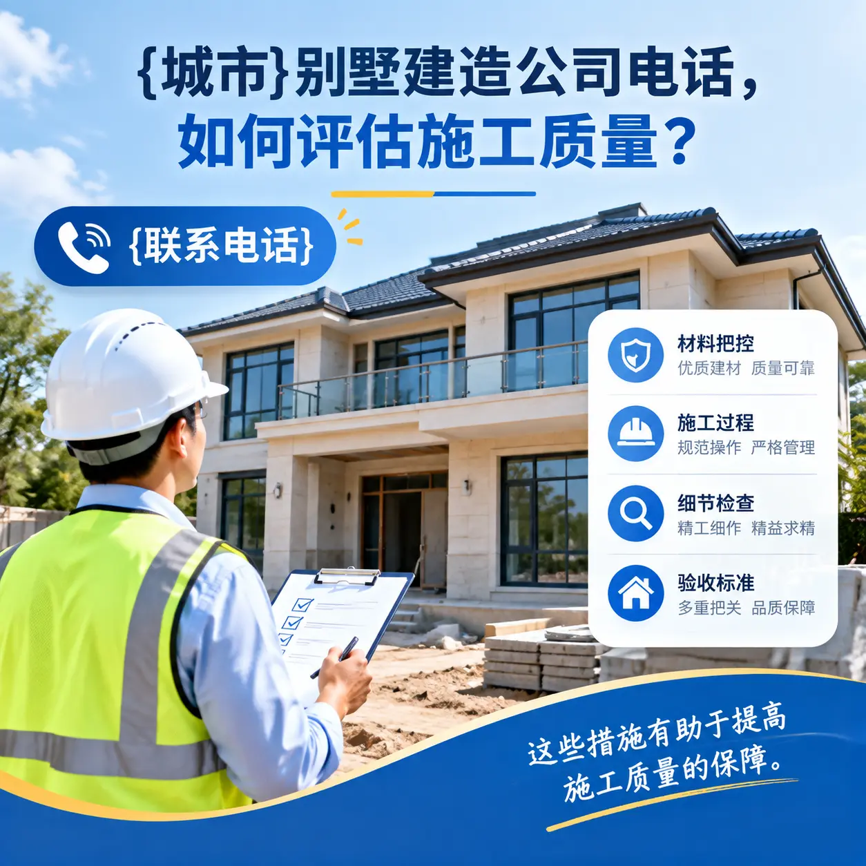 黎平别墅建造公司电话,如何评估施工质量?
